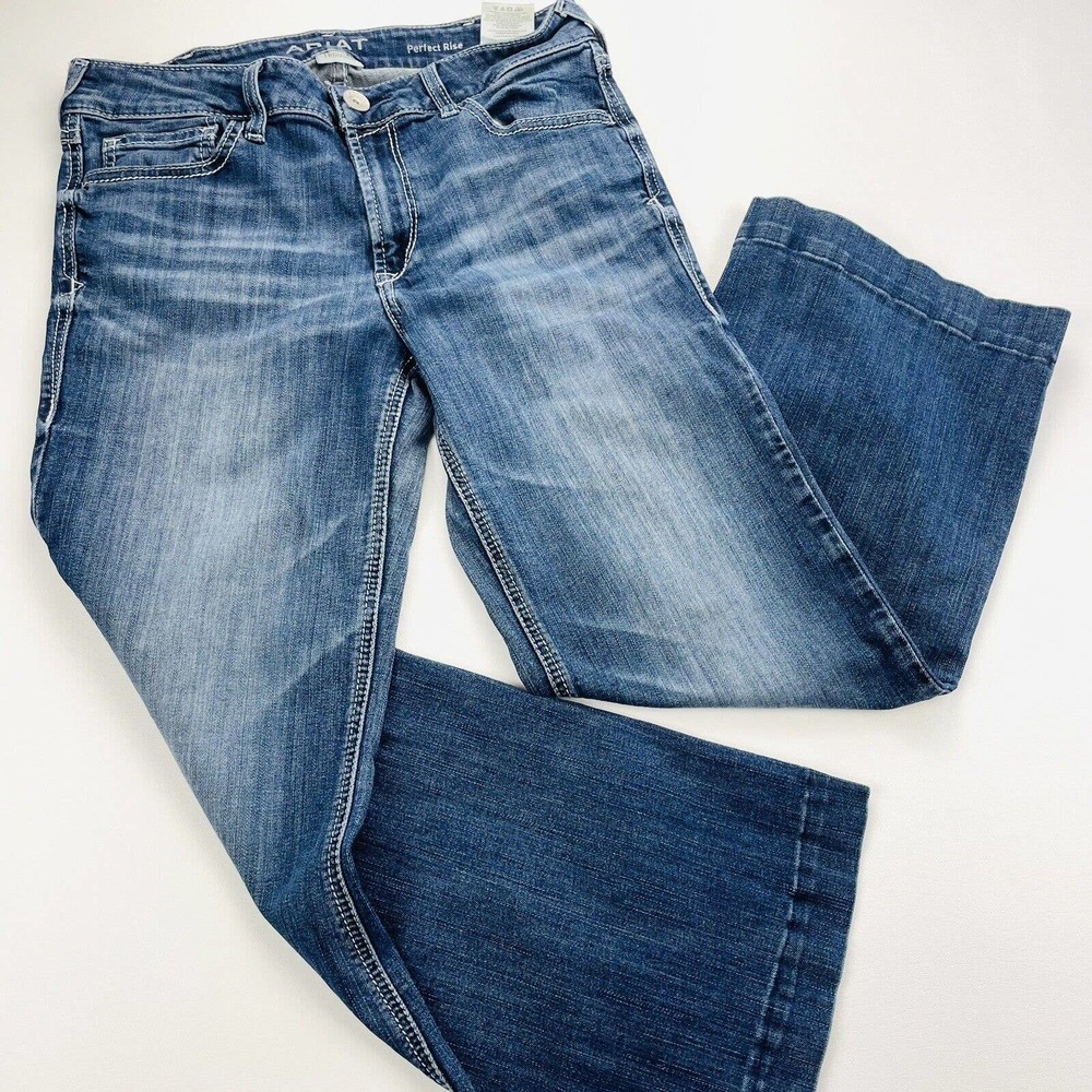 Ariat Perfect Rise Burbank Trouser Jeans Women's 30R Bianca Western Stretch